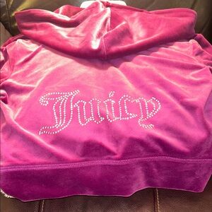 Juicy Couture Purple Embellished Velour Jacket Size Medium Brand New w/o tags